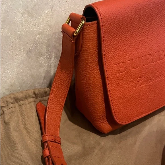Burberry Orange Leather Crossbody Bag - Picture 11 of 15